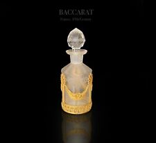 Magnificent 19th C. French Baccarat Engraved Crystal Mounted Bronze Perfume Bott picture