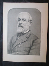 1898 Civil War Print - Confederate General Robert E. Lee - FRAME IT FOR A GIFT picture