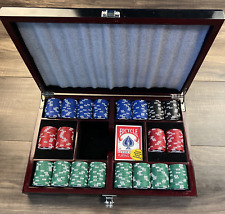Bicycle Masters 300 8-Gram Clay Composite Poker Chip Set in a Black Lacquer Box picture