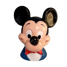 Vintage WALT DISNEY Mickey Mouse Head Plastic Coin Bank 1971 by Play Pal Plastic picture