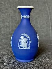 Antique Wedgwood Jasperware Royal Blue Vase c1900 picture