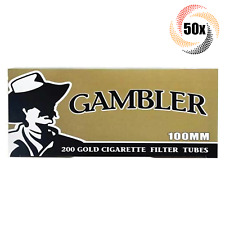 50x Boxes Gambler Gold Light 100MM 100's ( 10,000 Tubes ) Cigarette Tobacco RYO picture