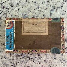 Antique Rare American Bond Wood Cigar Box 1901 Tax Stamp 9th District PA Vintage picture