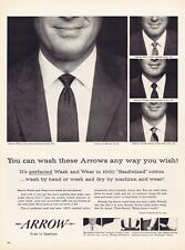 1958 Original ARROW MEN'S SHIRTS Vintage Ad ANTIQUE FASHION CLOTHING, MEN'S SUIT picture
