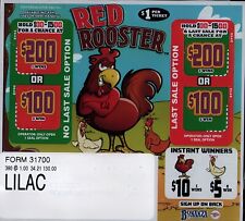 Hard Card Pull Tickets - 3 Pack Red Rooster picture