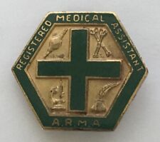 VINTAGE GREEN CROSS REGISTERED MEDICAL ASSISTANT PIN  A.R.M.A. picture