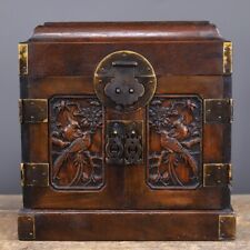 Exquisite noble natural rosewood carved magpies with drawer Jewelry box Storage picture