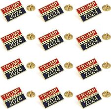 12 pcs - Donald Trump Pins Trump Lapel for 2024 Elections President BUTTON gift picture