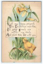 c1910's Easter Chick And Flowers Prince Buffalo New York NY Antique Postcard picture