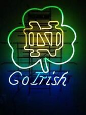Notre Dame Go Irish Visual Neon Signs Display Glass Bar Sign 17