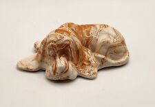 Vintage Tennessee Clay White And Light Brown Bassett Hound Figurine 4.5