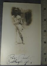Identified Baseball Player Carthage Joplin Missouri Mo Uniform Rppc Azo Postcard picture