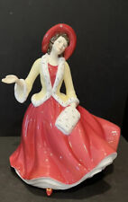 Royal Doulton Christmas Lady 2009 Hn 5350 Bone China Red Dress White Muff picture