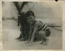 1929 Press Photo Son of Jockey Pony McAtee, Bobby McAtee in Miami Beach, FL picture