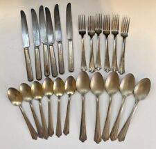 E.P.N.S. USA DS Silver plate Silverware Flatware 23 Piece Vintage Patina Craft picture