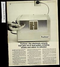 1960 Puritron Air Cleaner Filter Electronic Vintage Print Ad 13504 picture