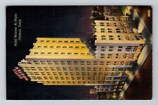 Abilene TX-Texas, Hotel Wooten At Night, Advertisement, Vintage c1944 Postcard picture