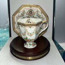 Avon Honor Society Fine China Teacup Saucer & Stand 1994 picture