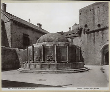 Stengel & Co, Italy, Gravosa, La Fontana di Porta Pille vintage photomechanical picture