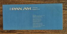 Vintage Pan Am Ticket and Baggage Check Folder Wallet EUC picture