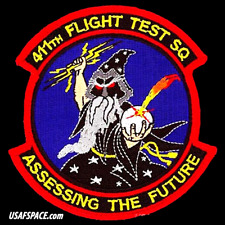USAF 411th FLIGHT TEST SQ -Edwards AFB, CA -ASSESSING THE FUTURE- ORIGINAL PATCH picture