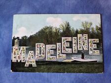Large Letter Christian Name Postcard Madeleine Floral Design picture