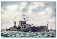 c1910 H. M. S. Lion Battle Cruiser Steamer Ship Raphael Tuck & Sons Postcard picture