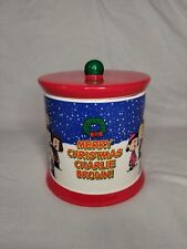 Vintage Merry Christmas Charlie Brown Cookie Jar Ceramic Peanuts  Galerie picture
