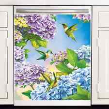 Beautiful Hummingbirds and Hydrangeas Kitchen Dishwasher Cover Magnet picture