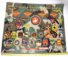 VINTAGE USMC AH-1W&UH-I HELICOPTER POSTER,BELL,TEXTRON,MALS,HMLA,HMX,T,COBRA,MAG picture