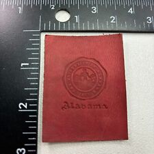 Vintage c 1910s UNIVERSITY OF ALABAMA Embossed Tobacco Leather Patch 392T picture