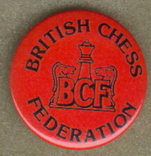 BRITISH UNITED KINGDOM UK CHESS FEDERATION OFFICIAL PIN BUTTON picture