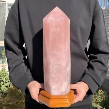 18.56lb Large Natural Rose Quartz Polished Tower Obelisk Point Crystal Healing picture