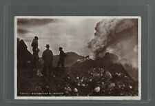 RPPC Mount Vesuvius Volcano Naples Onlookers 1933 Salem Italy to Portland Maine picture