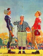Coin Toss, Norman Rockwell (American, 1894-1978) --POSTCARD picture