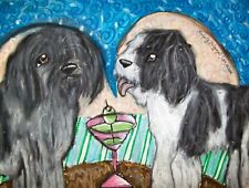 5x7 Art Print Schapendoes Martini Dog Collectible by Kimberly Helgeson Sams picture