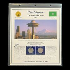 Washington State Postal Commemorative Society Statehood Quarters Collection Shee picture