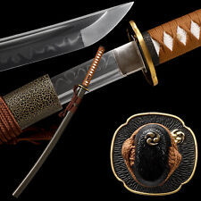 US Handmade Samurai Katana Sword Clay Tempered T10 Steel Real Hamon Razor Sharp picture