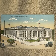 US Treasury, Washington DC Vintage White Border Postcard 1920s picture