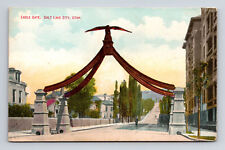 DB Postcard Salt Lake City UT Utah Eagle Gate Brigham Young picture
