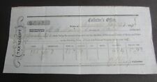 Old 1857 - LYNN Knox Co. ILL. - Land / Property TAX DOCUMENT - E.B. MAIN picture