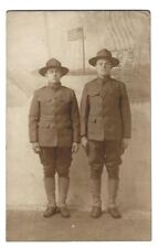 RPPC WW1 Army Soldiers Fort Slocum NY New York Studio Real Photo Postcard picture