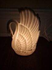 Vintage Ceramic Porcelain Swan Nightlight Lamp Soft Warm Glow picture