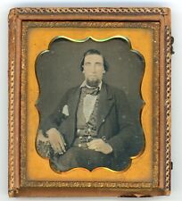 Sixth plate daguerreotype man Oscar Kendall Chillicothe Ohio died 1857 picture