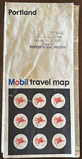 Vintage Mobil Travel Map  Portland Oregon City Street Map 1971 - Used - Fair picture