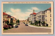 Galveston Texas TX John Sealy Hospital Medical College Curt Teich Postcard 1934 picture