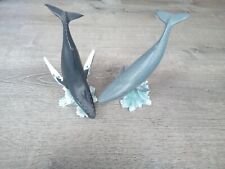 2 X Whale Figurines Ocean Odyssey By Walt Youngstrom Beautiful Beach Decor picture