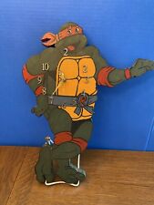 Vintage Teenage Mutant Ninja Turtle Raphael Wooden Wall Clock picture