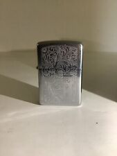 Vintage 1977 Zippo Engraved Filagrie Ornament Silver Lighter with Original Box picture