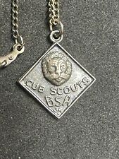 VTG Sterling Silver Club Scouts/ BSA Pendant And Necklace picture